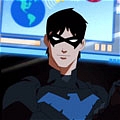 Nightwing peluca de Justicia Joven