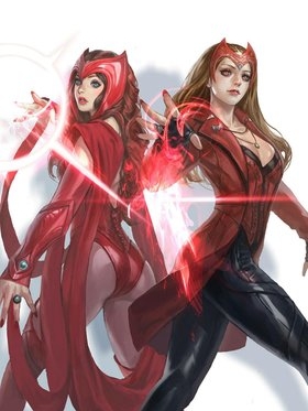 scarlet witch and wanda maximoff marvel and 3 more drawn by  dianlinglaolao  Danbooru